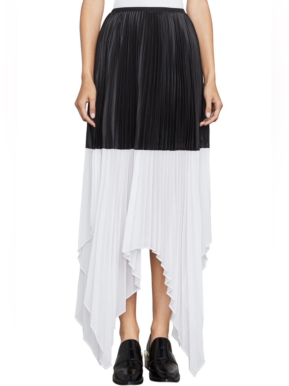 BCBGMaxAzria Pleated Asymmetric Skirt